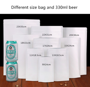 Kemasan Pouch Kraft Laminasi Zipper Anti Lembab Ramah Lingkungan Desain Kustom untuk Makanan, dengan Jendela, untuk Gula, Keripik Kentang, Permen Karet Bayi - Product Image 2