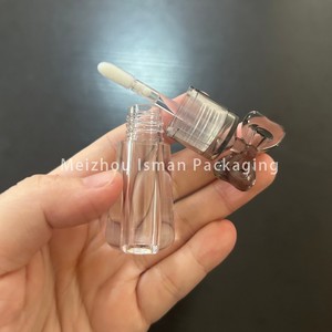 ISMAN Tubos <span class=keywords><strong>de</strong></span> Brillo Labial Mini <span class=keywords><strong>de</strong></span> 2.5ml con Diseño <span class=keywords><strong>de</strong></span> Lazo, Envases Vacíos para Colorete Líquido, Envases para Corrector en Rosa y Negro, Logotipo Personalizado - Product Image 4