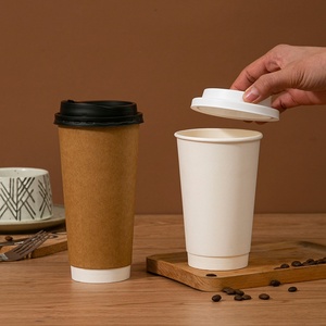 AT PACK Leak-proof Hot Drink Double Wall <strong>Paper</strong> <strong>Cup</strong> Hollow Insulation Jar Milk Tea Coffee Packaging Commercial Lid Logo - Product Image 6