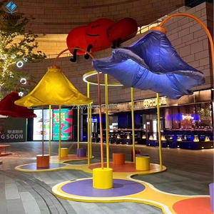 Parc corps humain détection ballon fleur ouverture et fermeture automatique fleur réverbère centre commercial visite champ lumière décor - Product Image 1