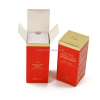 Crown Win Emballage Cadeau Cosmétique Boîte Pliante à Rabat Produit Petite Boîte Robuste Pliable en Carton Gris Matériaux Recyclés Écologique