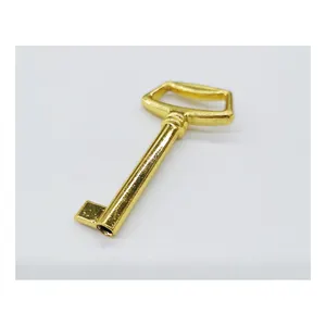 Antieke Decoratie Gouden Sleutel Grote Skeleton Key