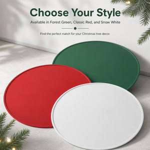 Large Silicone Christmas Tree <b>Mat</b> Waterproof <b>Floor</b> <b>Protector</b> for Holiday Decor Real Artificial Tree Non Toxic Odorless 3 Colors - Product Image 1