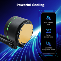 Refroidisseur de processeur liquide RGB AIO 240 mm/360 mm pour Intel I9 Ryzen |   Ventilateurs PWM silencieux, conception anti-fuite, compatibles AM4 AM5 LGA1700