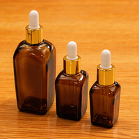 Flacon compte-gouttes en verre givré mat de luxe, hermétique, pour cosmétiques, sérums, huiles, soins de la peau, personnalisable, 5 ml, 10 ml, 15 ml, étiquette privée