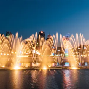 Musica della piccola fontana danzante del giardino interattivo sotterraneo