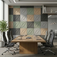 Panneau acoustique 3D multifonctionnel, formes personnalisables, panneau d'absorption acoustique en fibre PET, décoration murale esthétique