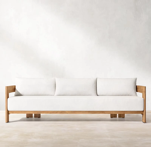 Ensemble de canapés en teck imperméable et résistant aux intempéries pour jardin, <span class=keywords><strong>terrasse</strong></span>, mobilier d'extérieur pour salon, salle à manger, hôtels, parcs, villas - Product Image 4