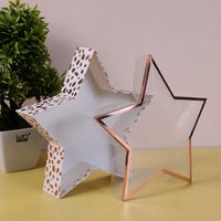 Boîte-cadeau transparente personnalisée en forme d'étoile avec couvercle bronzant pour présentations de produits sur papier