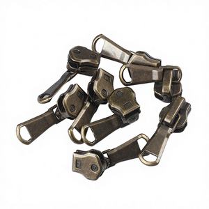 Fermeture éclair robuste à verrouillage automatique en alliage de zinc peint, marque privée n° 8, avec tirette vintage, vente en gros, promotion - Product Image 4