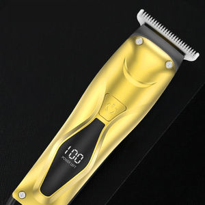 Mini tondeuse à cheveux sans fil avec tête en acier inoxydable, écran LCD, rechargeable 1000 mAh, sans dommages, pour barbiers et coupe de barbe - Product Image 6