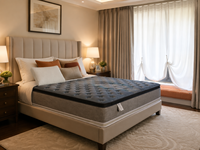 Matelas VELLORA 14 pouces OEM/ODM confortable en mousse à mémoire de forme infusée de gel, 7 zones, ressorts ensachés élastiques, latex naturel, Euro Top 36 cm