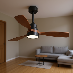 Ventilateur de plafond moderne 48 pouces, 3 pales en bois, moteur avec éclairage intégré, usage domestique - Product Image 2