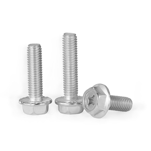 304 Stainless Steel Phillips Hex Flange <b>Bolts</b> Toothed Anti-Slip M3 <b>M4</b> M5-M8 - Product Image 3