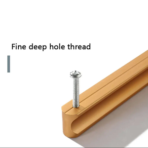 Juego de 1 Pieza de Herrajes para Muebles de Aluminio, Diseño Moderno y Sencillo, Perillas para Cajones, Tiradores para Puertas - Product Image 4