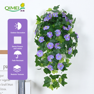 Flor <span class=keywords><strong>de</strong></span> <span class=keywords><strong>trompeta</strong></span> simulada para colgar en la pared flor vid Hotel hogar interior Morning Glory, adecuado para la decoración <span class=keywords><strong>de</strong></span> patio y balcón - Product Image 1