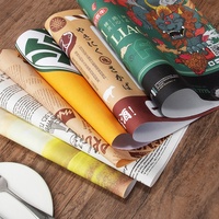 Sous-plat en papier A3 jetable personnalisé, écologique, antidérapant, pour restaurant, plateau à menu
