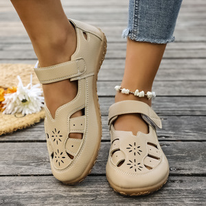 <span class=keywords><strong>Sandalias</strong></span> Casuales Huecas de Tallas Grandes para <span class=keywords><strong>Mujer</strong></span>, Modelo Nuevo de Verano 2026, Más Vendidas, <span class=keywords><strong>Sandalias</strong></span> <span class=keywords><strong>Planas</strong></span> de Color Sólido - Product Image 2