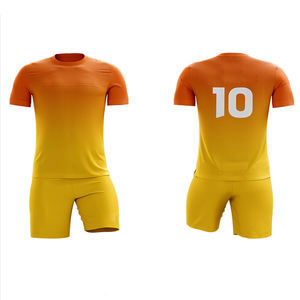 Conjunto de uniforme de fútbol de poliéster transpirable ligero de alta calidad para hombre, Camiseta con estampado personalizado, pantalones cortos de secado rápido, apliques de talla grande - Product Image 2