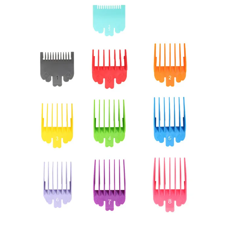 理髪店はプラスチック製のヘアトリマーガイドコームヘアクリッパー交換制限コームを提供しています