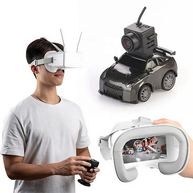 FMS 1:64 Bug Racing ALU35 RTR 2.4G Miniature FPV Supercar Led 30 Minutes Real Time Video Mini RC Car with Camera and VR Goggles