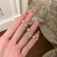 Bracelet trèfle en argent 925 plaqué or avec zircon pour femme, idéal pour le dropshipping