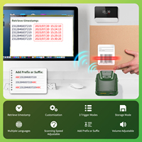 Lecteur de codes-barres 1D Bluetooth NETUM avec clip dorsal, compatible avec tablettes iOS, Android, Windows, MacOS pour l'inventaire d'entrepôt et les systèmes de point de vente (1D - E740)