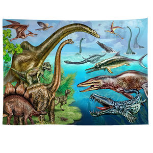Tapiz colgante de <span class=keywords><strong>pared</strong></span> de Arte de animales de bosque psicodélico personalizado tapiz de <span class=keywords><strong>pared</strong></span> de dinosaurio de dibujos animados lindo <span class=keywords><strong>para</strong></span> decoración de habitación de niños - Product Image 3