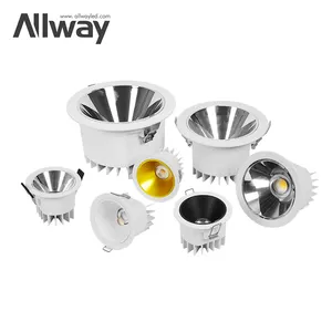 ALLWAY Fasion Style Indoor Recessed Tri Color IP65 Dimmable Round 10 20 30 40 W Led Down Lights