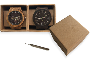 Nouvelle sandale noire qualité chronographe bois hommes et femmes Design classique Logo personnalisé <span class=keywords><strong>montre</strong></span> en bois hommes - Product Image 6