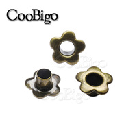 Œillets métalliques à fleurs de 5mm, 100 pièces, bricolage, Scrapbooking, chaussures, bottes, ceinture, capuchon, sac, étiquettes, vêtements, accessoires de couture
