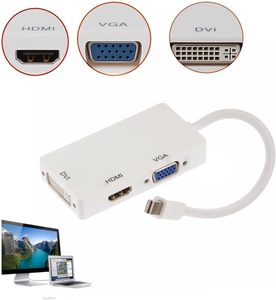Câble <span class=keywords><strong>adaptateur</strong></span> actif 3-en-1 Mini DP vers VGA DVI HDTV HD-MI, prend en charge la résolution 1080P pour <span class=keywords><strong>Apple</strong></span> <span class=keywords><strong>MacBook</strong></span> Pro <span class=keywords><strong>Air</strong></span> Thinkpad - Product Image 2