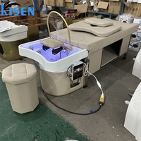 Guangdong Kisen Salon de coiffure Thai Lay Down Lavage chaise électrique Massage japonais tête Spa shampooing bol lit avec thérapie de tête