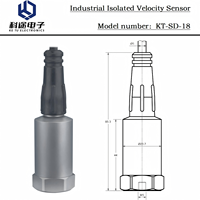 Transducteur de vitesse industriel isolé, capteur de vitesse de vibration piézoélectrique à double blindage, sortie 1-5V, plage 0-10mm/s