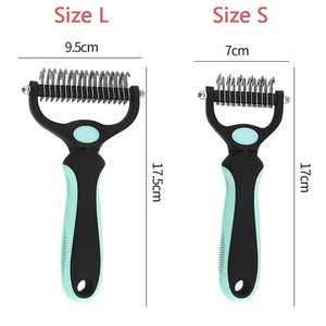 New Hair Removal Comb for Dogs Cat <b>Detangler</b> Fur Trimming Dematting <b>Brush</b> Grooming Tool for Matted Long Hair Curly Pet - Product Image 6