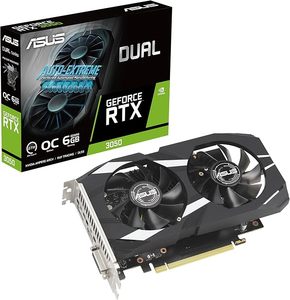 Tarjeta Gráfica para Juegos Dual GeForce RTX 3050 6GB GDDR6 OC Edition - PCIe 4.0, 2.1, DisplayPort 1.4a, Diseño de 2 Ranuras, Ventilador Axial-tech - Product Image 1