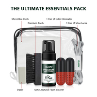 Nettoyant pour baskets en gros OEM avec sac portable, formule naturelle, kit de soin des chaussures de voyage, détachant, mousse nettoyante pour chaussures 100ml