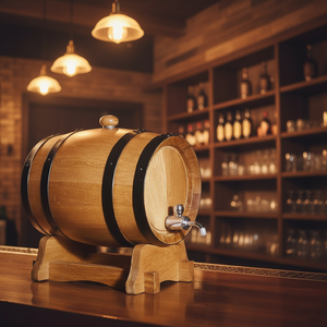 Mini Barril de Whisky de Madera de 3L - Barriles de Roble Carbonizado para Añejar Whisky, Bourbon, Cócteles, <span class=keywords><strong>Ron</strong></span>, Tequila, Vino Mead - Product Image 1