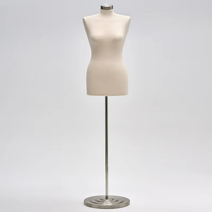 Forma de vestido de plástico de medio cuerpo barata <span class=keywords><strong>y</strong></span> duradera-Maniquí ideal de sastre con base de cuatro ruedas para hombre <span class=keywords><strong>y</strong></span> mujer - Product Image 4