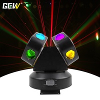 Éclairage de scène LED, 2 têtes de faisceau laser, stroboscope DMX RGBW, effet de lumière mobile pour DJ, discothèque, boîte de nuit
