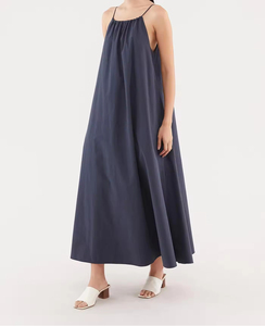Robe longue d'été décontractée pour femme, 100 % lin, tissée naturelle, sans manches, couleur unie, en promotion - Product Image 2