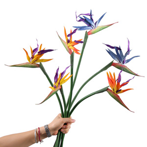 <span class=keywords><strong>Strelitzia</strong></span> Reginae en latex au toucher réel, <span class=keywords><strong>fleurs</strong></span> artificielles de haute qualité pour la décoration de la maison, décoration de table d'appoint - Product Image 5