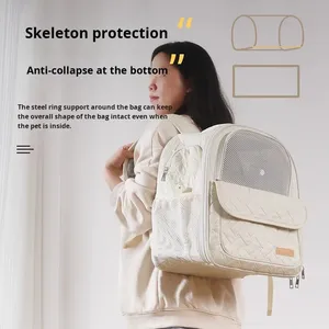 Transportín <span class=keywords><strong>para</strong></span> <span class=keywords><strong>Gatos</strong></span>, Cápsula Espacial, <span class=keywords><strong>Mochila</strong></span> Portátil <span class=keywords><strong>para</strong></span> <span class=keywords><strong>Gatos</strong></span> y Perros, Ligera, <span class=keywords><strong>de</strong></span> Mano, Doble Correa <span class=keywords><strong>para</strong></span> el Hombro, Transpirable, <span class=keywords><strong>de</strong></span> Algodón Bordado, <span class=keywords><strong>para</strong></span> Mascotas - Product Image 3