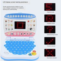 Mini Laptop de Juguete Educativo con Pantalla LED de Plástico, Simulación de Laptop para Niños, con Batería Alcalina AA, Estilo Musical