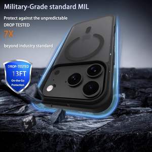 Funda para Teléfono 17 Pro Max con Protector de Pantalla, Compatible, Ligera, Negra Mate - Product Image 2