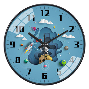 12-Inch Thông Tư Sáng Tạo Không Gian Đồng Hồ Treo Tường Cho Trẻ Em Cho Nhà Phòng Khách Và Phòng Ngủ Im Lặng Công Cụ Giảng Dạy - Product Image 5