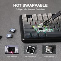 Aula F108 Clavier de jeu sans fil Clavier mécanique pleine grandeur 108 touches remplaçables à chaud et programmables