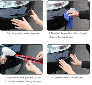 2 piezas de tiras protectoras para parachoques de coche, tiras de protección de esquinas, protector contra arañazos, protección anticolisión, deportes y entretenimiento - Product Image 5