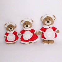 Tétine en peluche Chef Ours en peluche CE ASTM OEM ODM à bas quantité minimale de commande Logo personnalisé Poupées en peluche Animal en peluche peluches personnalisées Coton