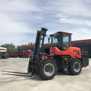 小型4x4 4WDディーゼルオフロードフォークリフト機械修理店用3T 5T <span class=keywords><strong>10T</strong></span>全ラフ地形フォークリフト - Product Image 2